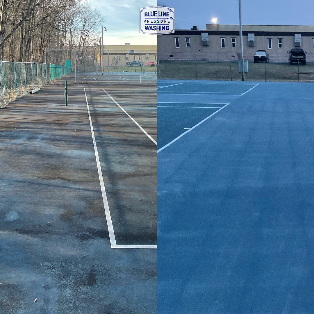 High Schools Tennis Court Looks Brand New